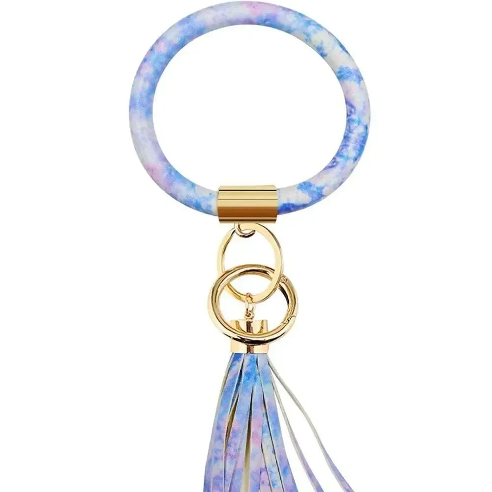 Blue Tye Dye key ring bracelet